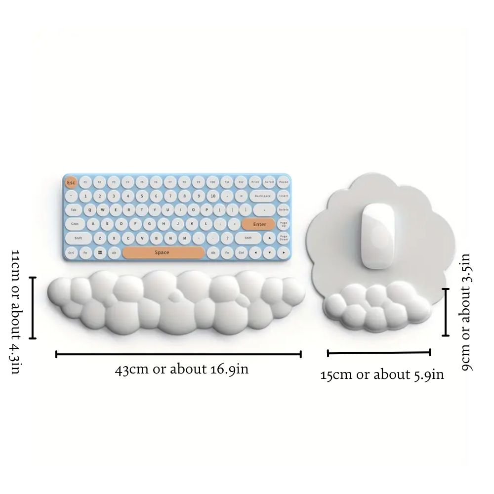 Cloud Cushion Hand Rest (Keyboard + Mouse)