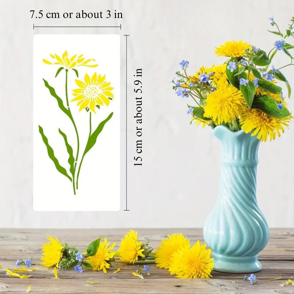 Botanical Stencils Templates (18 pcs)