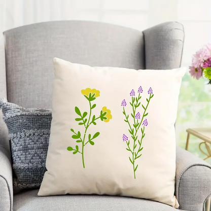 Botanical Stencils Templates (18 pcs)