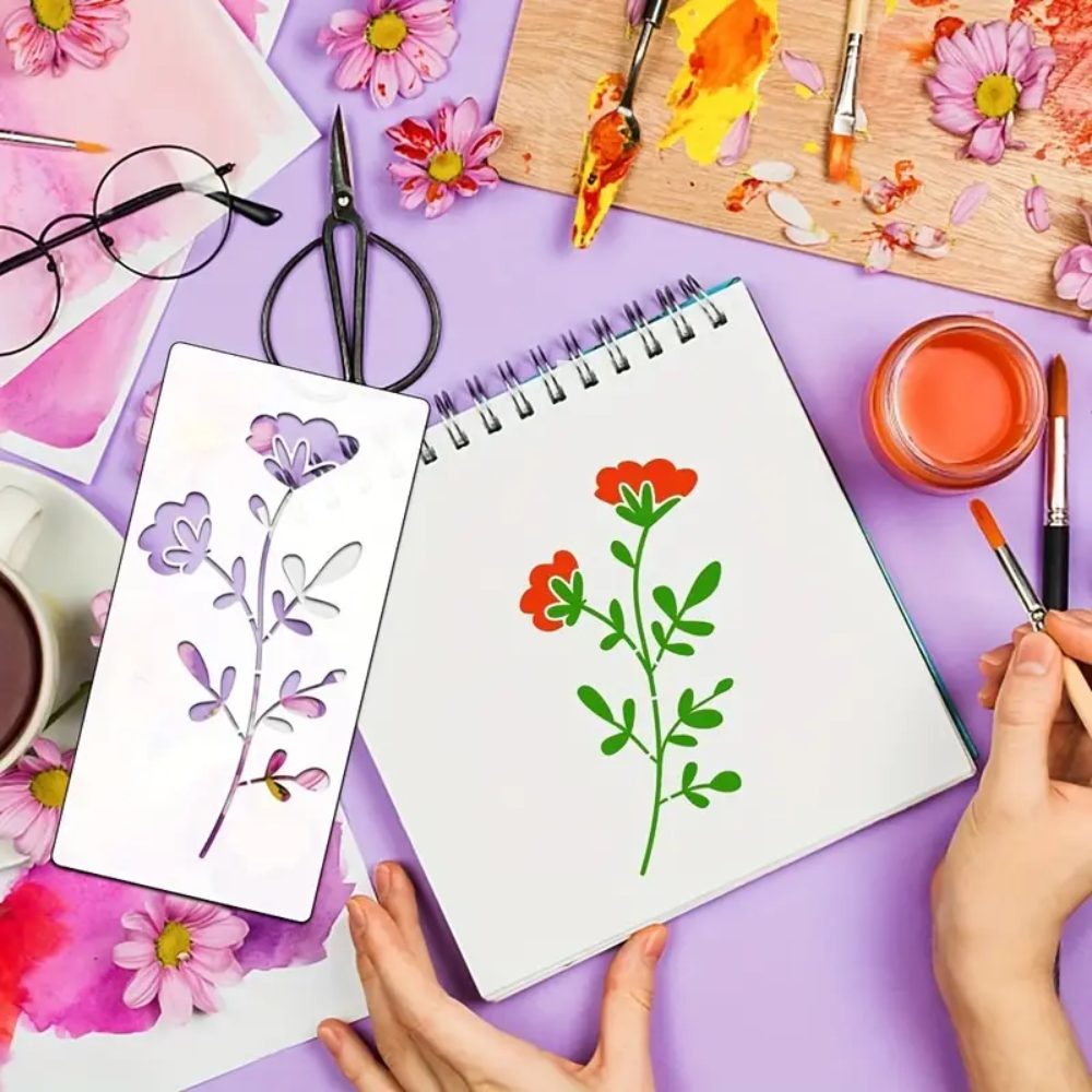 Botanical Stencils Templates (18 pcs)